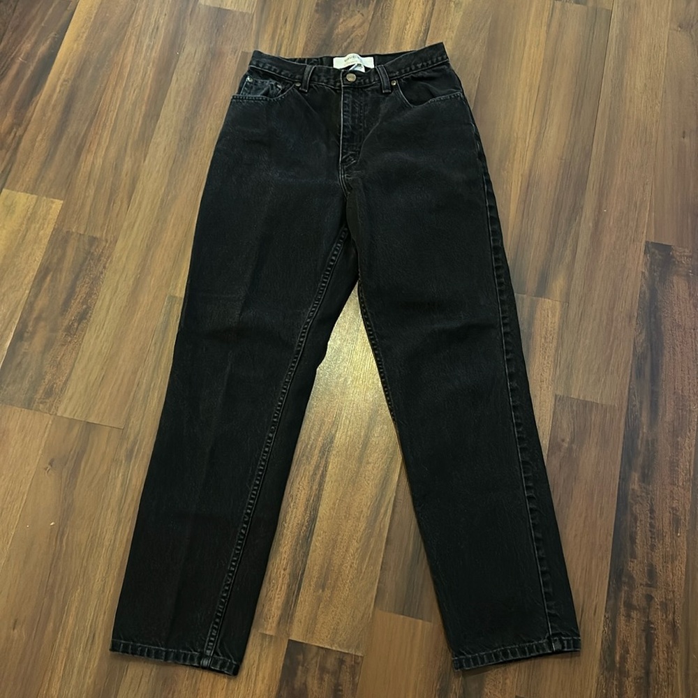 Vintage LL Bean Double L Classic Fit Straight Jeans Black Size 8 Regular
